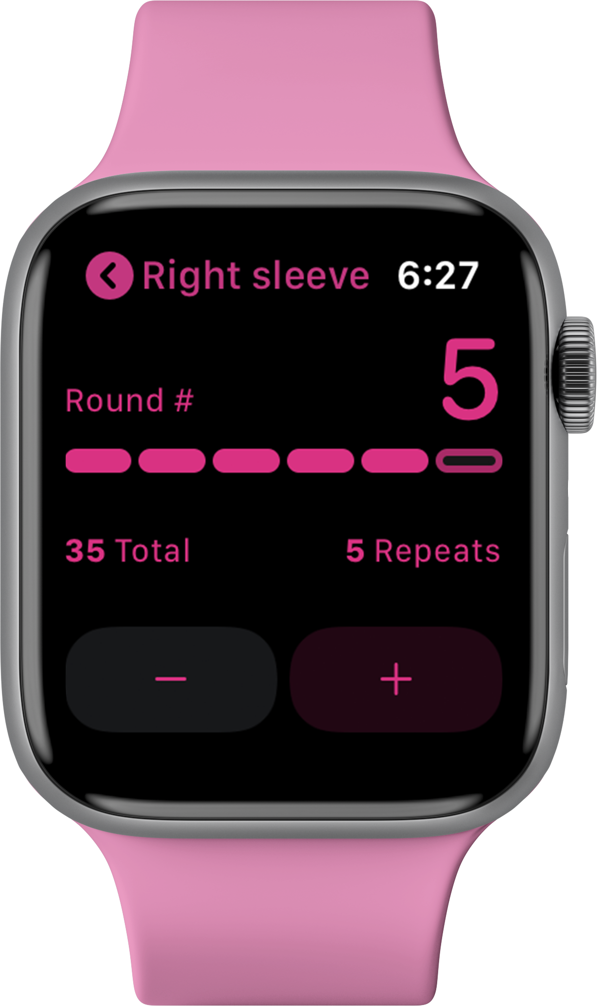 Yarnify row counter on Apple Watch
